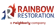 Rainbow Restoration logo.