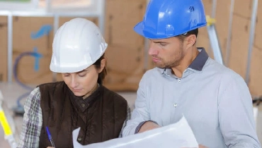 Brooklyn home inspection team reviewing a property.