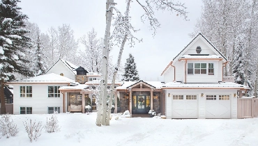 Snow covered home.